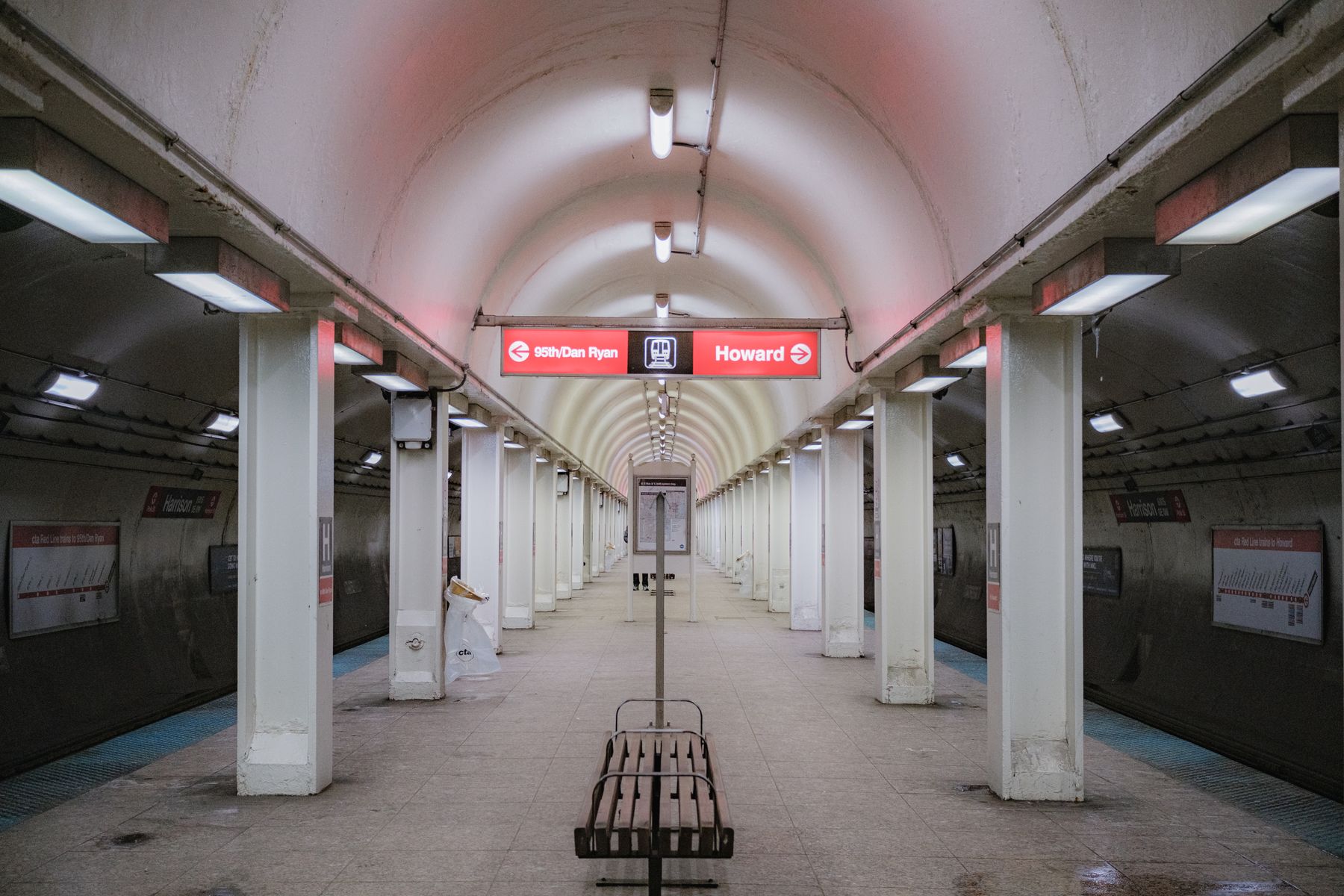 Empty subway station