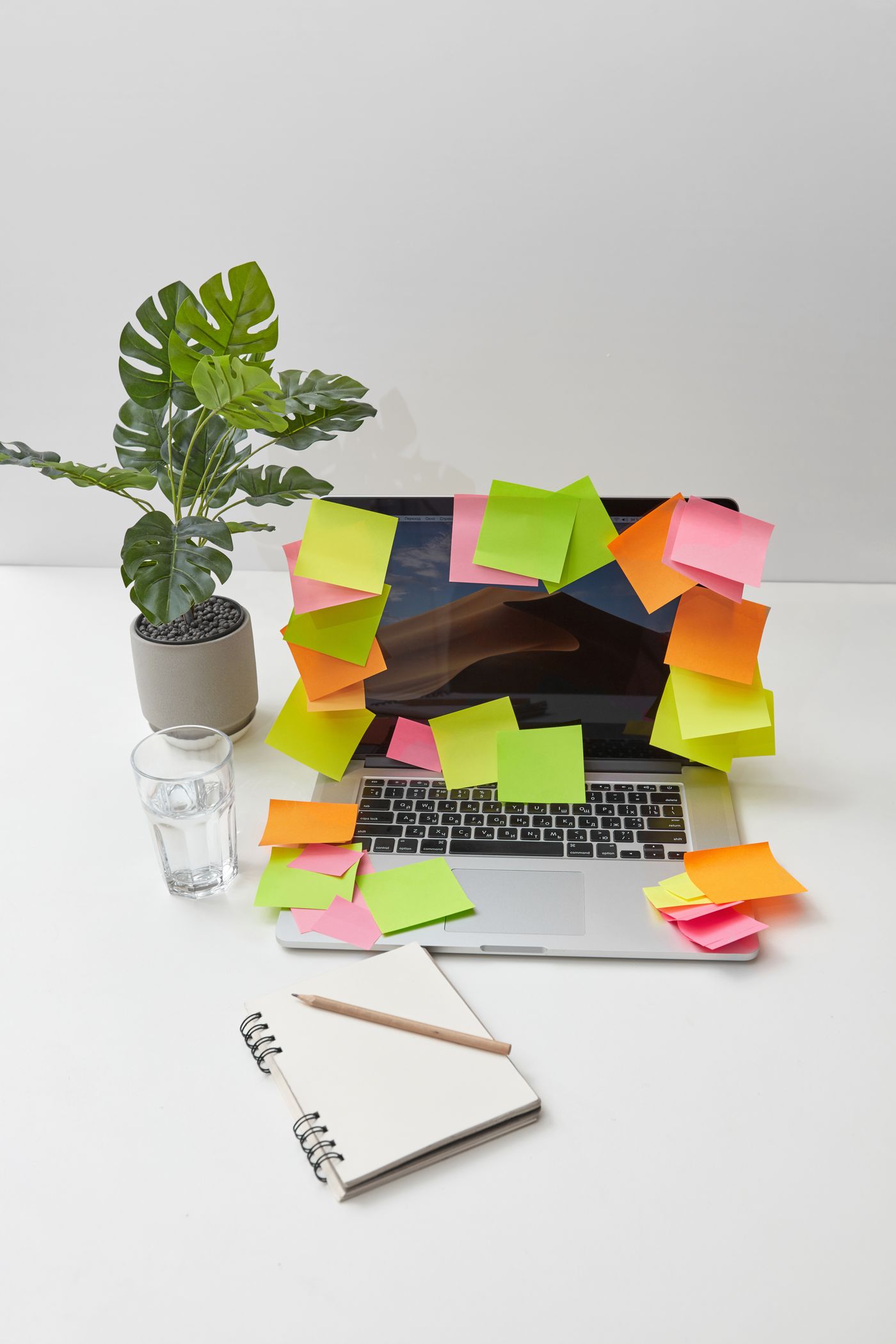 Laptop planning workspace